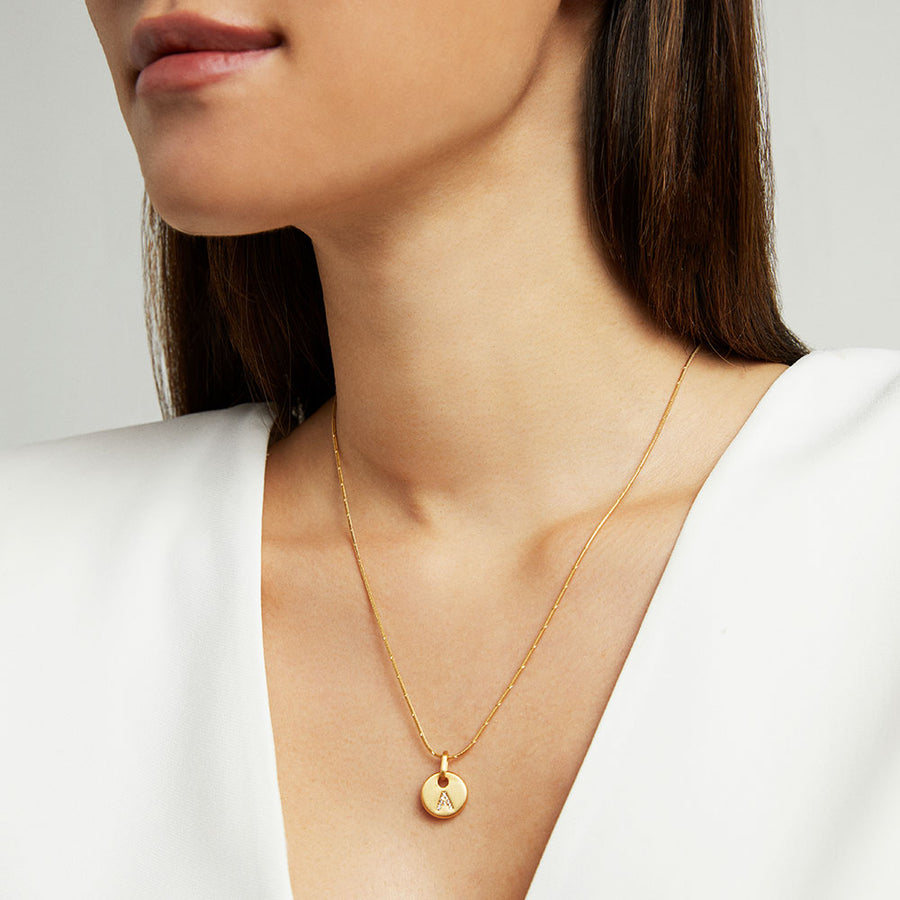 Pave Initial Necklace