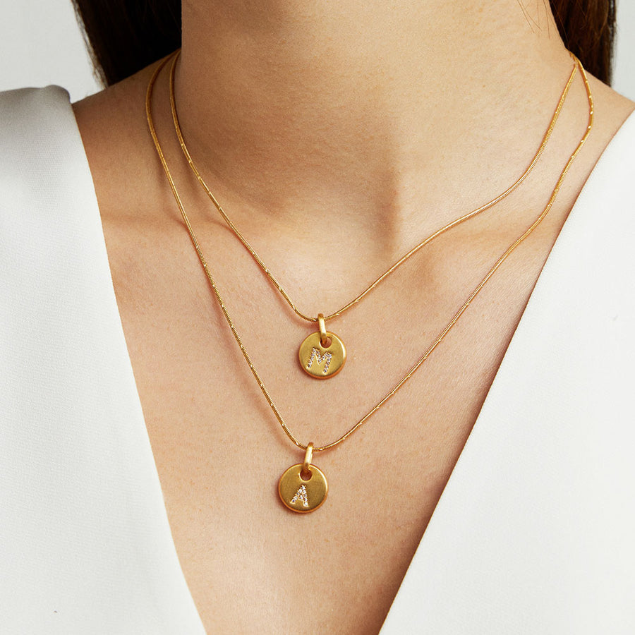 Pave Initial Necklace