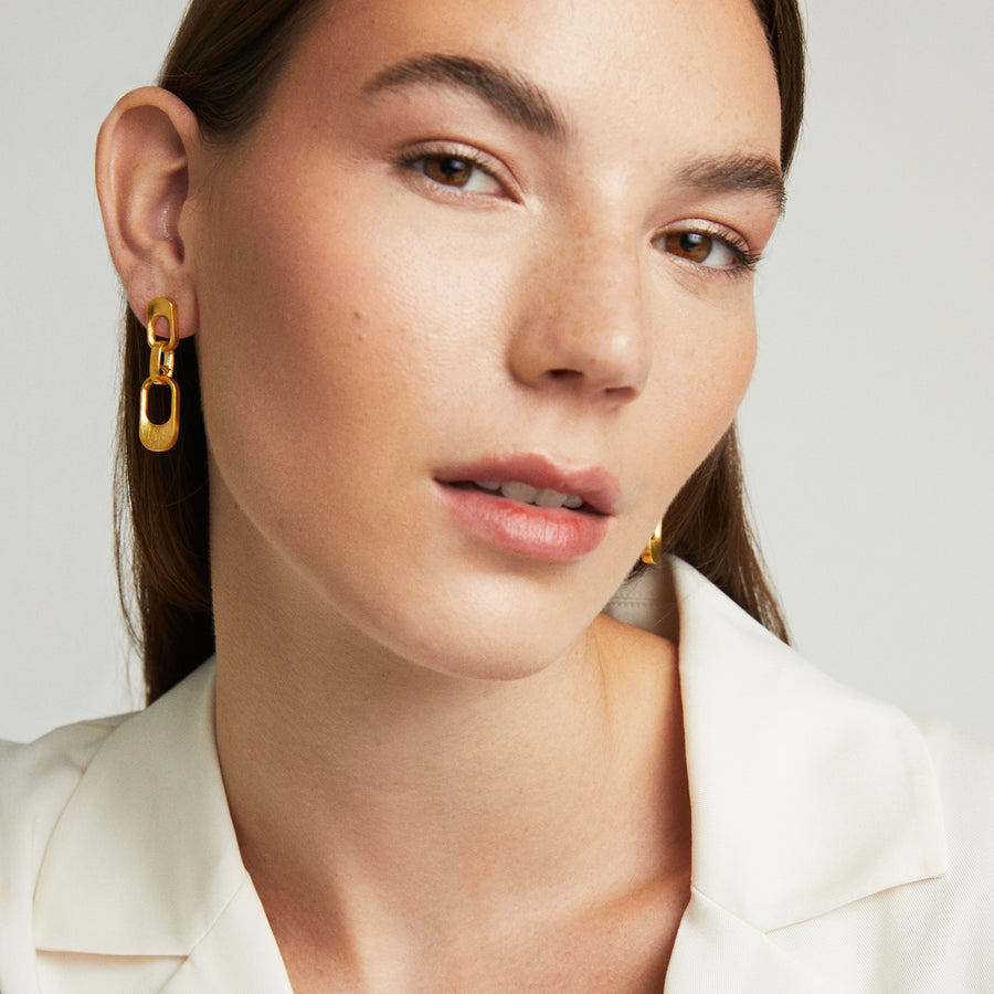 Manhattan Chain Link Mini Drop Earrings
