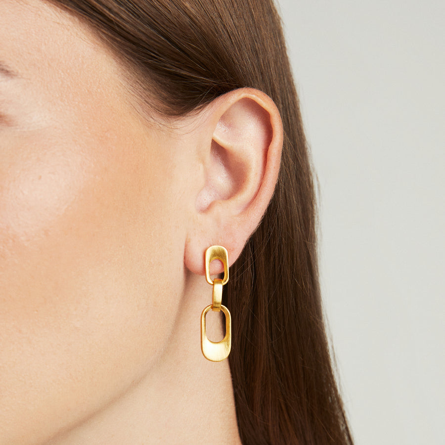 Manhattan Chain Link Mini Drop Earrings