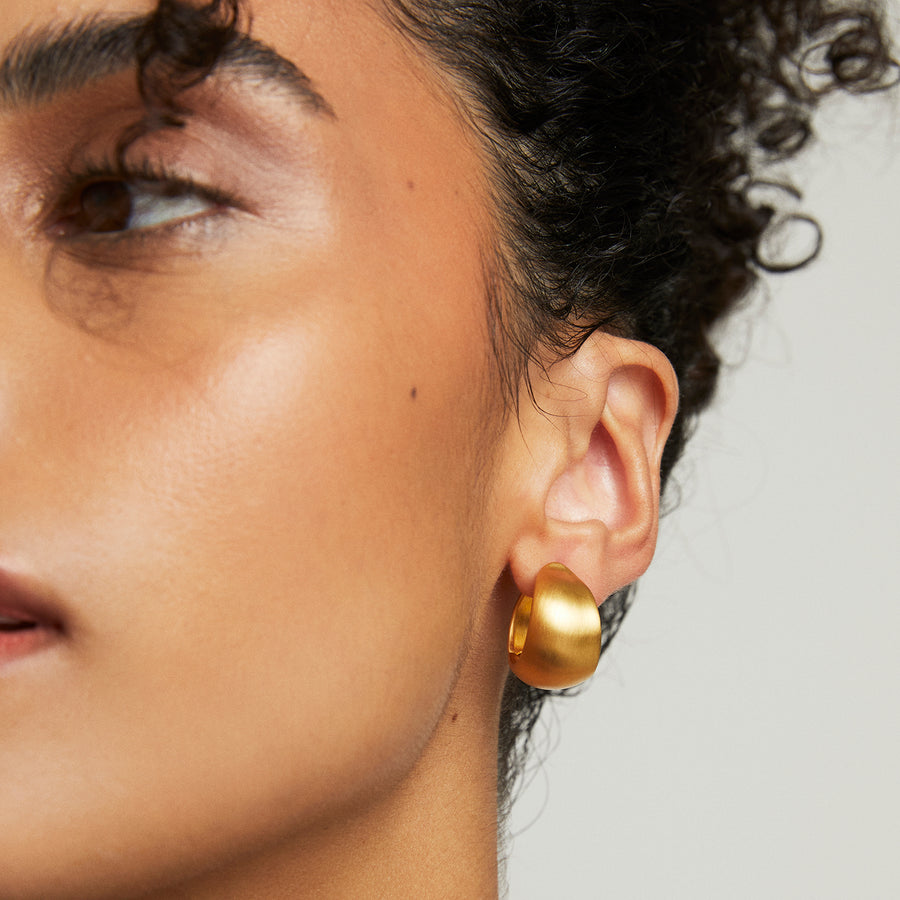 Flow Huggie Hoop Earrings