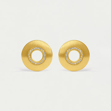 Petit Pave Circle Studs