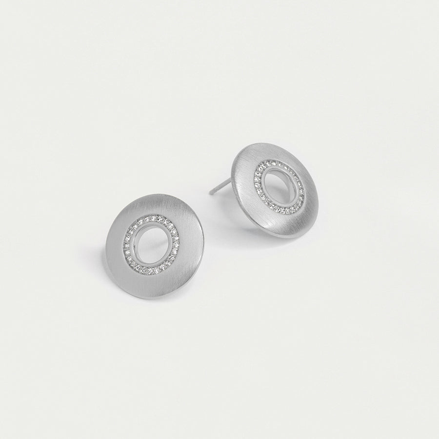 Petit Pavé Circle Studs