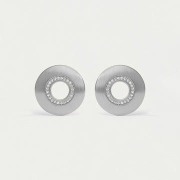 Petit Pave Circle Studs