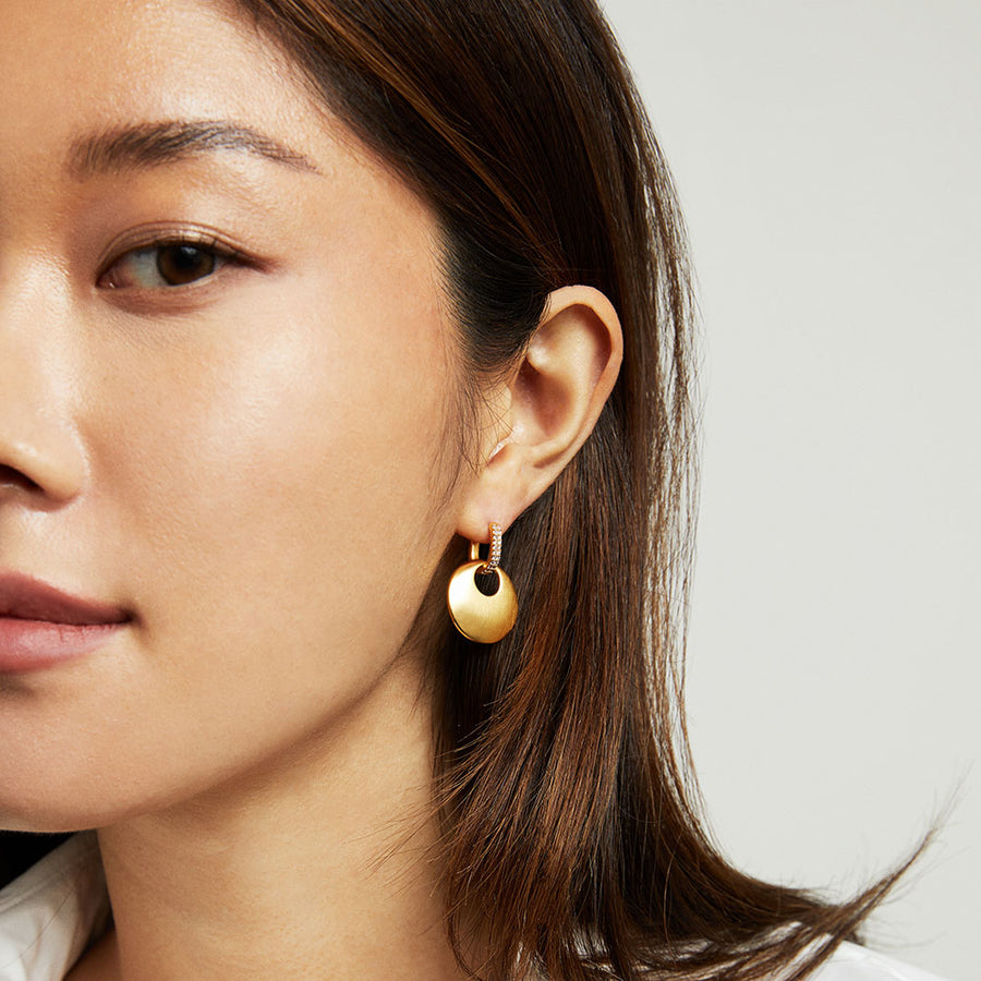 Petit Pave Drop Earrings