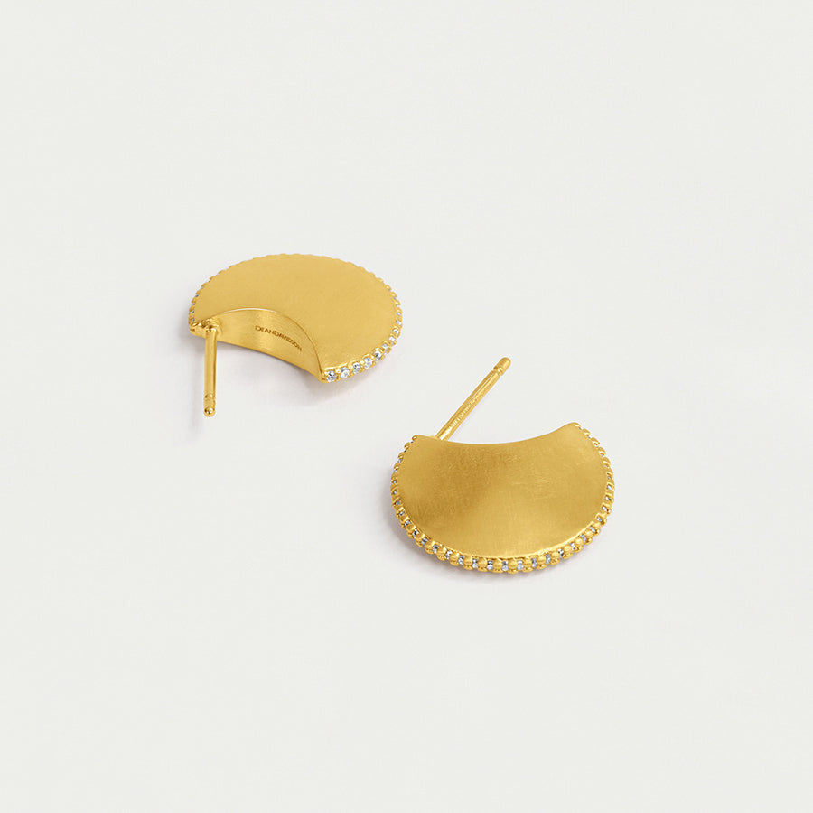 Petit Pave Disc Earrings