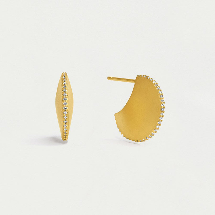Petit Pave Disc Earrings