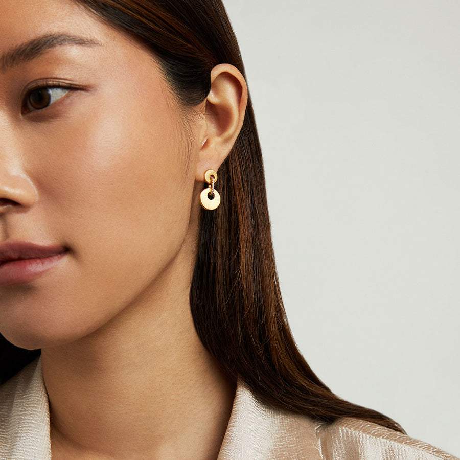 Petit Pave Mini Drop Earrings