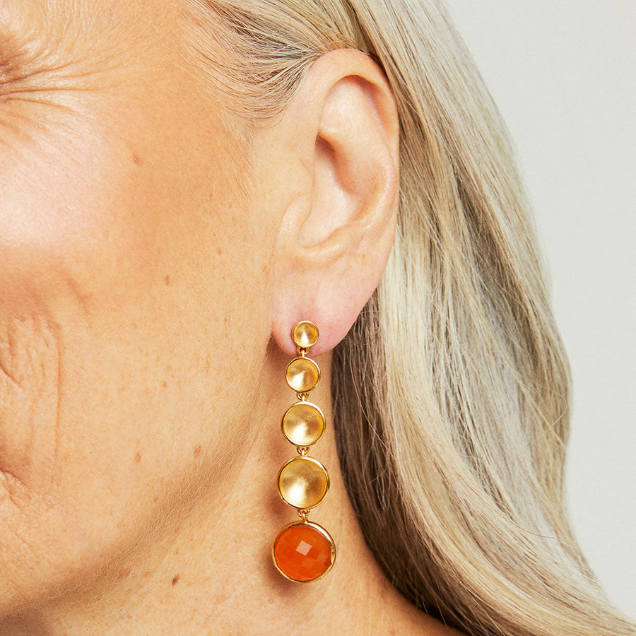 Sol Statement Gemstone Drop Earrings