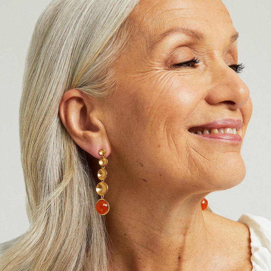 Sol Statement Gemstone Drop Earrings