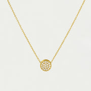 14K Gold Signature Diamond Pendant Necklace