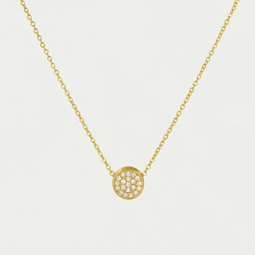 14K Gold Signature Diamond Pendant Necklace