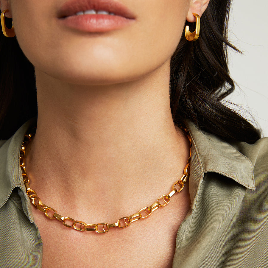 Manhattan Chain Link Statement Necklace