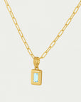 Baguette Birthstone Necklace