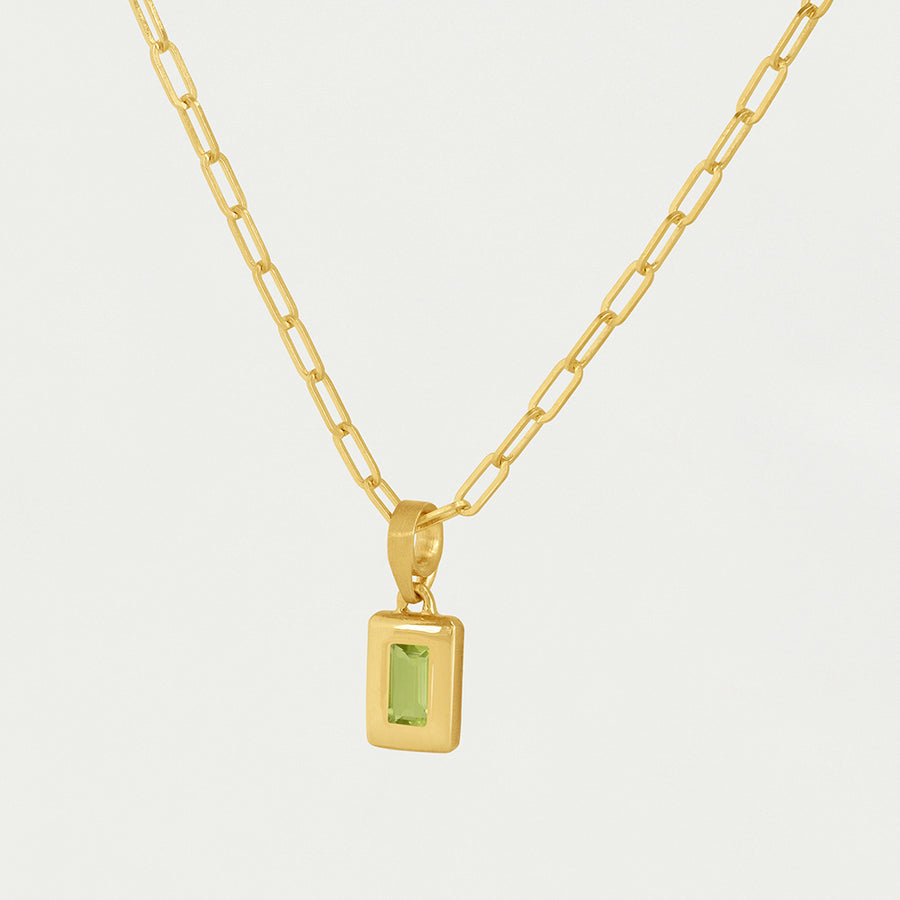 Baguette Birthstone Necklace