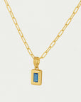 Baguette Birthstone Necklace