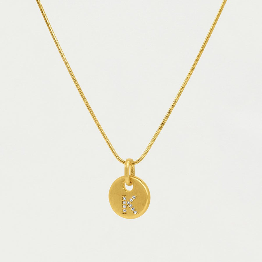 Pave Initial Necklace