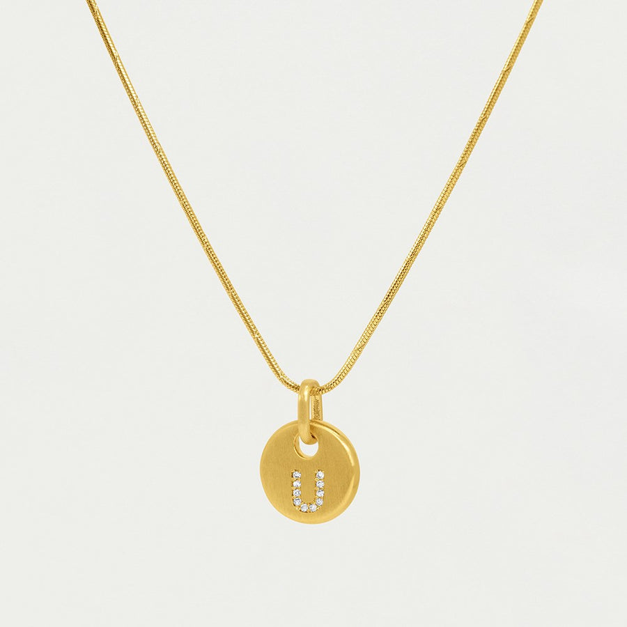 Pave Initial Necklace