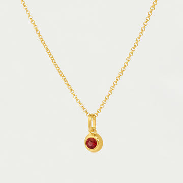 Round Birthstone Necklace