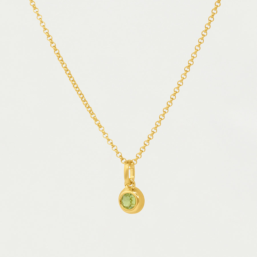 Round Birthstone Necklace