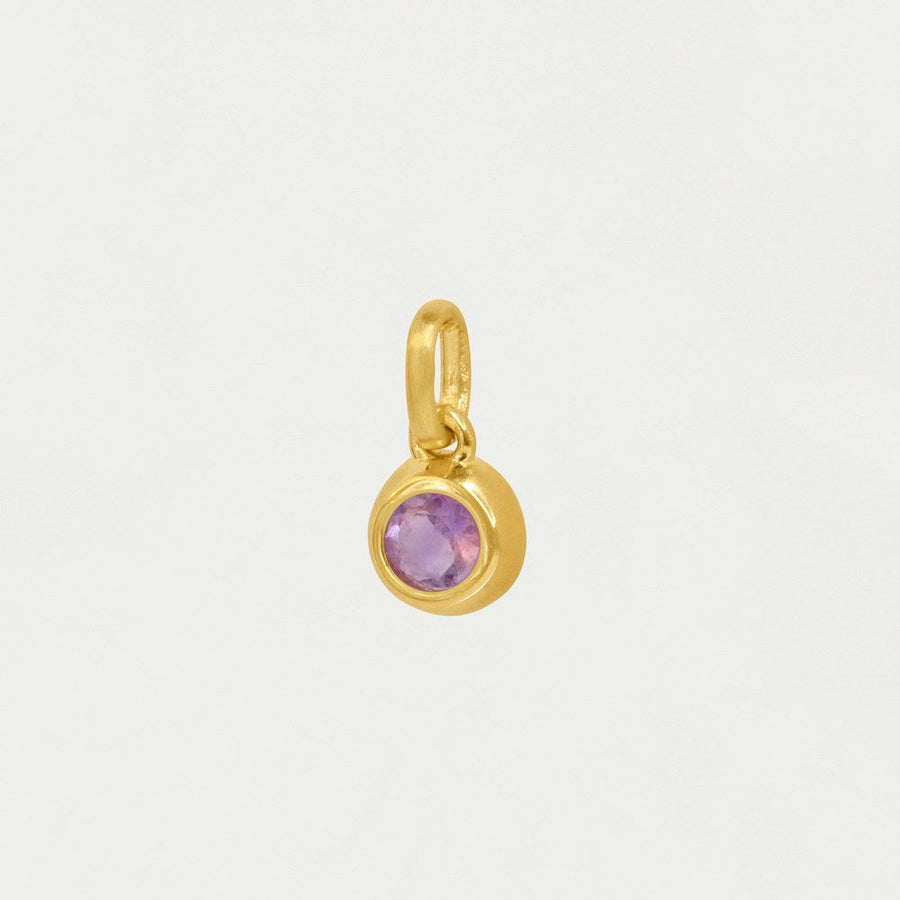 Round Birthstone Charm