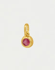 Round Birthstone Charm